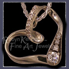 onds, Fortieth Anniversary Floating Heart Pendant Image
