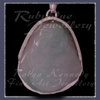 14 Karat Yellow Gold, Sterling Silver and Jade 'Buddha' Pendant Image