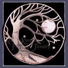 Sterling Silver, Reticulated Silver, Mother of Pearl and Cubic Zirconia 'Pearl Moon' Brooch Image