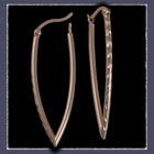 14 Yellow Gold Diamond-Cut Earrings Image