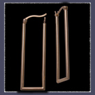 14 Karat Yellow Gold Rectangular Earrings image