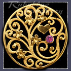 Gold 'Forget-Me-Not Bouquet' Brooch Image