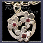 Sterling Silver 'Circle of Flowers' Charm with Gemstones Image