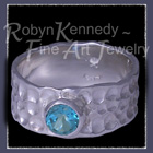 Argentium Silver and Teal Topaz 'Charisma Ring Image