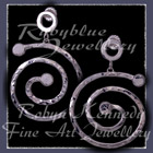 Sterling Silver Spiral 'Circle of Life' Earrings