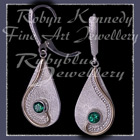 10 Karat Yellow Gold, Sterling Silver & Rainforest Topaz 'Dreamland' Earrings Image