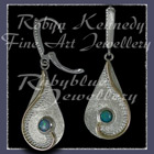 10 Karat Yellow Gold, Sterling Silver & AAA Australian Opal 'Dreamland' Earrings Image