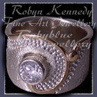 10 karat Yellow Gold, Sterlium Sterling Silver and Cubic Zirconia 'Dreamland' Ring Image