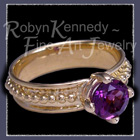18 Karat Yellow Gold and Amethyst 'Empress' Ring Image