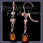 14 Karat Yellow Gold and Citrine Briolette Gemstone 'Enchanted' Citrine Earrings Image