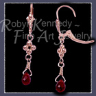 14 Karat Yellow Gold and Citrine Briolette Gemstone 'Enchanted' Garnet Earrings Image