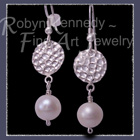 Sterling Silver and White Cultured Freshwater Pearl 'Fairlady' Earrings Image