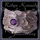 10 Karat Yellow Gold, Amethyst and Sterlling Silver 'Gem Joy' Amethyst Ring Image