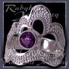  Sterling Silver and AA Amethyst 'Grace' Ring Image