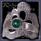 Sterling Silver and Rainforest Green Topaz 'Grace' Ring Image