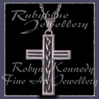Sterling Silver with Oxidation 'Marz' Cross Pendant Image