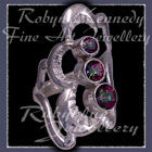 Sterling Silver and Green Mystic Topaz 'Past, Present, Future' Ring Image