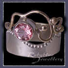 10 Karat Yellow Gold, Sterling Silver and Baby Pink Topaz 'Twilight' Ring Image