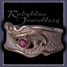 14 Karat Yellow Gold, Sterling Silver & Ruby 'Valentina' Ring Image