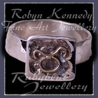 14 Karat Yellow Gold and Sterling Silver 'Taurus' Zodiac Ring Image