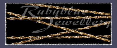 Solid Gold 'Sparkle' Singapore Link Chain Image 