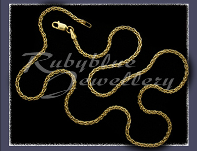 Solid Gold Wheat Link Chain Image 