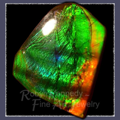 Genuine, One of a Kind Free Form Alberta Ammolite Gemstone Image