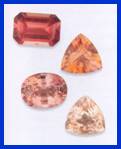 Orange and Peach Cut Sapphire Gemstones Image