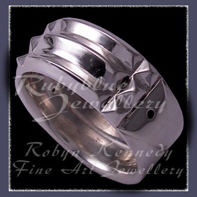 10 Karat Yellow Gold, Argentium Silver & Cubic Zirconia  'Chic' Ring Image