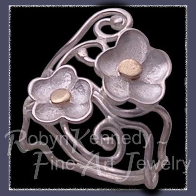 10 Karat Yellow Gold and Argentium Silver 'Muskoka' Ring Image