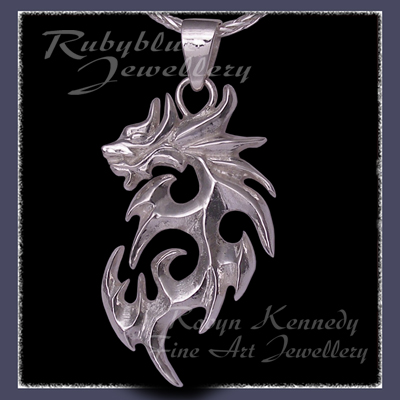 Sterling Silver 'Fire Dragon' Pendant Image