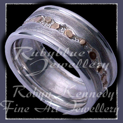 10 Karat Yellow Gold and Argentium Silver 'Goldrush' Ring Image