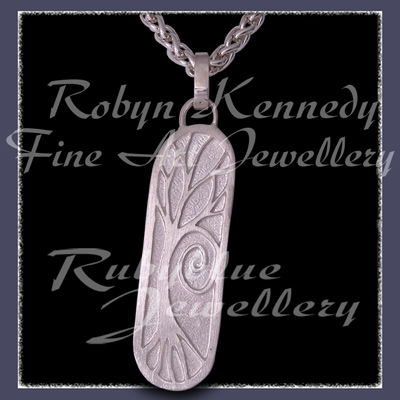 Sterling Silver Keychain Fob 'Spirit Tree' Image