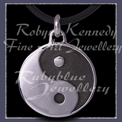 Sterling Silver and Sterlium Silver 'Yin ~ Yang' Pendant Image