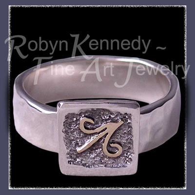 Sterling Silver and 14 Karat Yellow Gold 'Sagittarius'  Ring Image