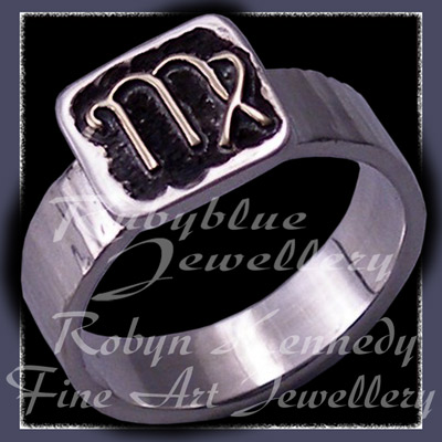 Sterling Silver and 14 Karat Yellow Gold 'Virgo'  Ring Image